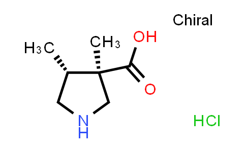 CAS No. 1430222-24-4, (3R,4R)-3,4-dimethylpyrrolidine-3-carboxylic acid;hydrochloride