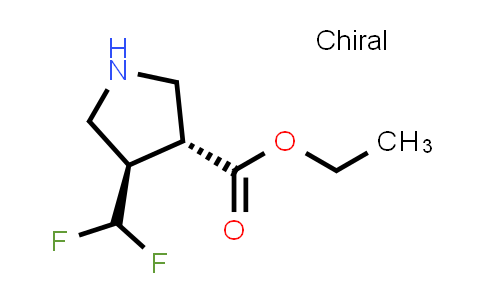 2102411-94-7 | ethyl trans-4-(difluoromethyl)pyrrolidine-3-carboxylate