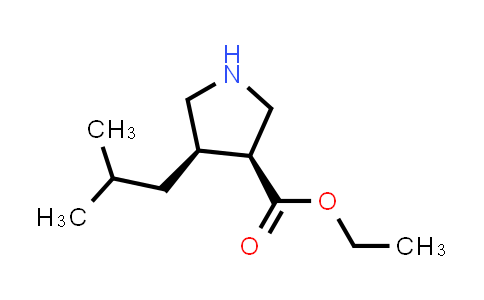 CAS No. 777863-84-0, ethyl cis-4-(2-methylpropyl)pyrrolidine-3-carboxylate