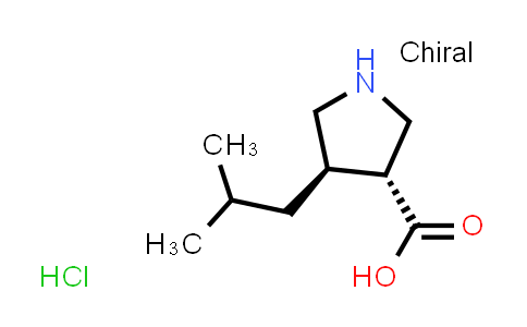 641634-69-7 | (3R,4R)-4-(2-methylpropyl)pyrrolidine-3-carboxylic acid hydrochloride