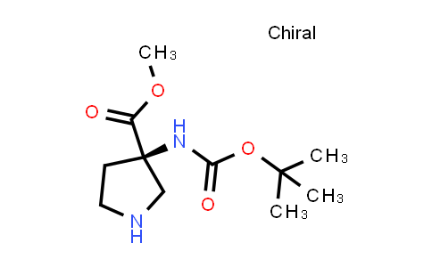 2631058-12-1 | methyl (3R)-3-(tert-butoxycarbonylamino)pyrrolidine-3-carboxylate