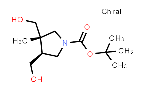 MC858250 | 2090176-64-8 | tert-butyl trans-3,4-bis(hydroxymethyl)-3-methyl-pyrrolidine-1-carboxylate