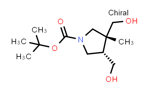 MC858251 | 2306248-96-2 | tert-butyl (3R,4S)-3,4-bis(hydroxymethyl)-3-methyl-pyrrolidine-1-carboxylate
