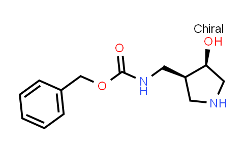 CAS No. 1003945-04-7, benzyl N-[[(3S,4R)-4-hydroxypyrrolidin-3-yl]methyl]carbamate
