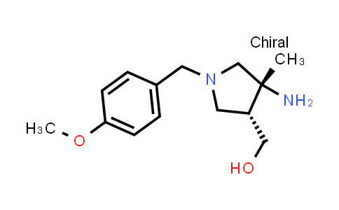CAS No. 2560556-70-7, [cis-4-amino-1-[(4-methoxyphenyl)methyl]-4-methyl-pyrrolidin-3-yl]methanol