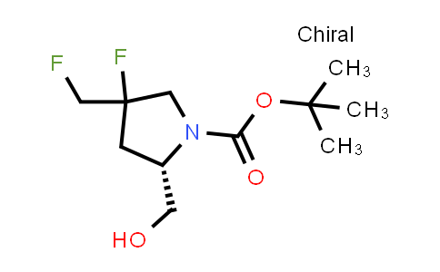 CAS No. 2166500-30-5, tert-butyl (2S)-4-fluoro-4-(fluoromethyl)-2-(hydroxymethyl)pyrrolidine-1-carboxylate