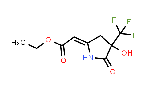 CAS No. 1000933-95-8, ethyl 2-[4-hydroxy-5-oxo-4-(trifluoromethyl)pyrrolidin-2-ylidene]acetate
