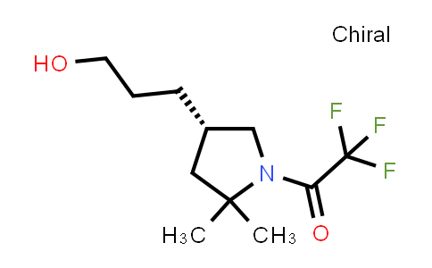 CAS No. 2609740-81-8, 2,2,2-trifluoro-1-[(4S)-4-(3-hydroxypropyl)-2,2-dimethyl-pyrrolidin-1-yl]ethanone
