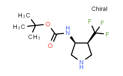 CAS No. 2306245-97-4, tert-butyl N-[(3S,4S)-4-(trifluoromethyl)pyrrolidin-3-yl]carbamate