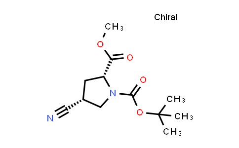 CAS No. 2165641-29-0, O1-tert-butyl O2-methyl (2R,4R)-4-cyanopyrrolidine-1,2-dicarboxylate