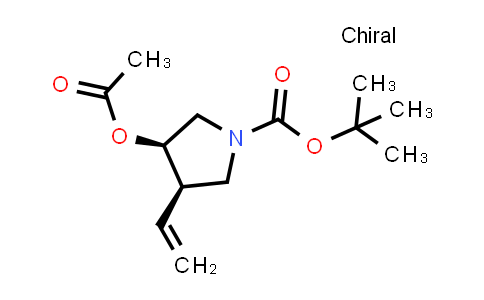 CAS No. 2353446-73-6, tert-butyl (3R,4R)-3-acetoxy-4-vinyl-pyrrolidine-1-carboxylate