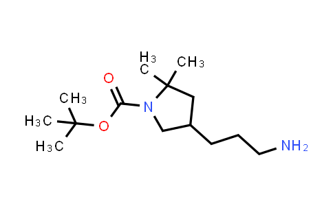 CAS No. 2374126-98-2, tert-butyl 4-(3-aminopropyl)-2,2-dimethyl-pyrrolidine-1-carboxylate