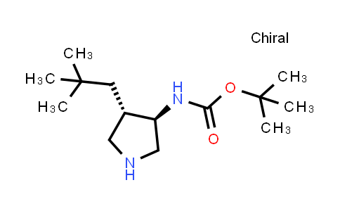 CAS No. 2307757-45-3, tert-butyl N-[trans-4-(2,2-dimethylpropyl)pyrrolidin-3-yl]carbamate