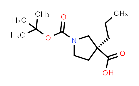 CAS No. 1476721-31-9, (3S)-1-[(tert-butoxy)carbonyl]-3-propylpyrrolidine-3-carboxylic acid