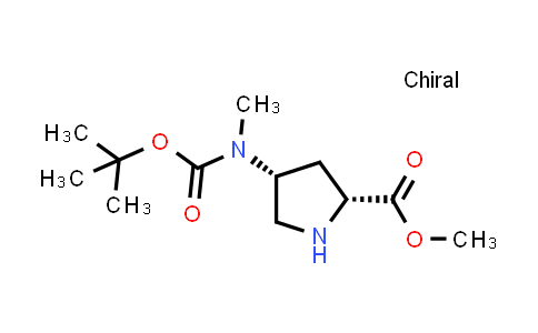 DY858336 | 2306245-66-7 | methyl (2R,4R)-4-[tert-butoxycarbonyl(methyl)amino]pyrrolidine-2-carboxylate