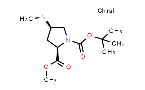 CAS No. 2165540-04-3, O1-tert-butyl O2-methyl (2R,4R)-4-(methylamino)pyrrolidine-1,2-dicarboxylate