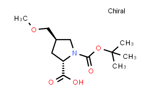 CAS No. 1653967-23-7, (2S,4R)-1-tert-butoxycarbonyl-4-(methoxymethyl)pyrrolidine-2-carboxylic acid