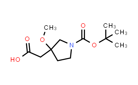 CAS No. 1781799-84-5, 2-{1-[(tert-butoxy)carbonyl]-3-methoxypyrrolidin-3-yl}acetic acid