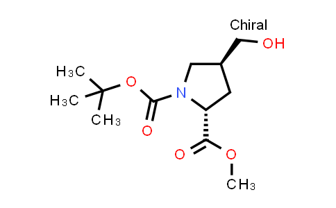 CAS No. 1638743-95-9, 1-tert-butyl 2-methyl (2R,4S)-4-(hydroxymethyl)pyrrolidine-1,2-dicarboxylate