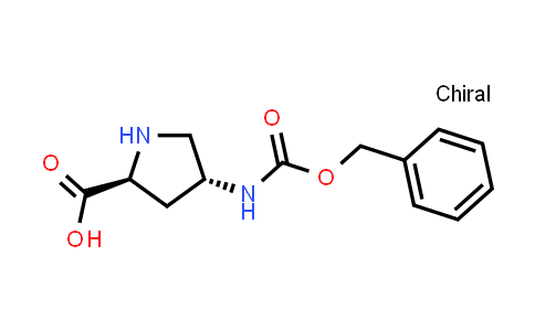 CAS No. 1217611-00-1, rel-(2S,4R)-4-{[(benzyloxy)carbonyl]amino}pyrrolidine-2-carboxylic acid