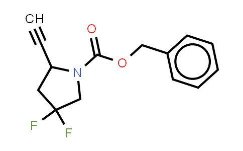 CAS No. 2306263-27-2, benzyl 2-ethynyl-4,4-difluoro-pyrrolidine-1-carboxylate