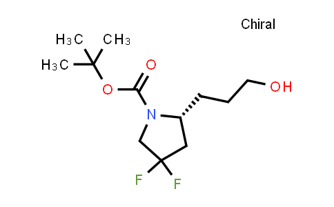 1670272-97-5 | tert-butyl (2R)-4,4-difluoro-2-(3-hydroxypropyl)pyrrolidine-1-carboxylate