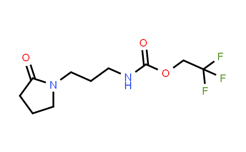 CAS No. 878217-97-1, 2,2,2-trifluoroethyl N-[3-(2-oxopyrrolidin-1-yl)propyl]carbamate