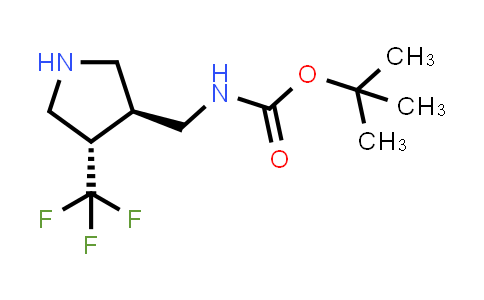 CAS No. 168544-90-9, tert-butyl N-{[trans-4-(trifluoromethyl)pyrrolidin-3-yl]methyl}carbamate