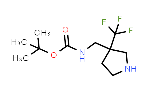 CAS No. 186203-22-5, tert-butyl N-{[3-(trifluoromethyl)pyrrolidin-3-yl]methyl}carbamate