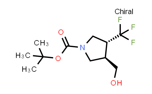 CAS No. 1858291-38-9, tert-butyl (3R,4R)-3-(hydroxymethyl)-4-(trifluoromethyl)pyrrolidine-1-carboxylate