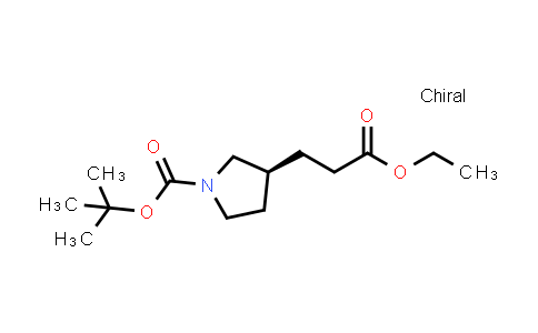 CAS No. 2609743-87-3, tert-butyl (3S)-3-(3-ethoxy-3-oxo-propyl)pyrrolidine-1-carboxylate