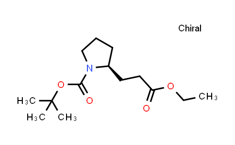 CAS No. 126424-82-6, tert-butyl (2S)-2-(3-ethoxy-3-oxopropyl)pyrrolidine-1-carboxylate