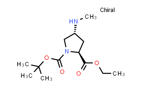 2306249-64-7 | O1-tert-butyl O2-ethyl (2S,4R)-4-(methylamino)pyrrolidine-1,2-dicarboxylate