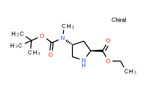 2306248-91-7 | ethyl (2S,4R)-4-[tert-butoxycarbonyl(methyl)amino]pyrrolidine-2-carboxylate