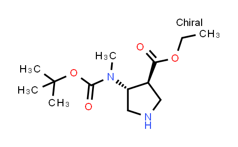 2306246-56-8 | ethyl trans-4-[tert-butoxycarbonyl(methyl)amino]pyrrolidine-3-carboxylate