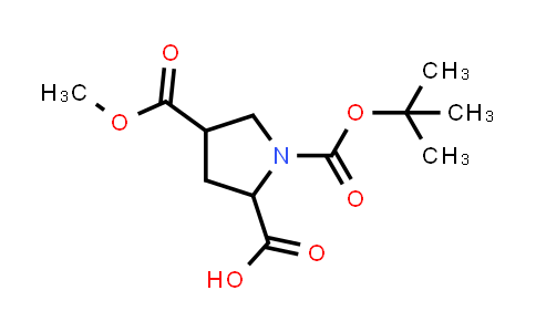 DY858436 | 125629-89-2 | 1-[(tert-butoxy)carbonyl]-4-(methoxycarbonyl)pyrrolidine-2-carboxylic acid
