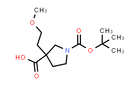 CAS No. 1281549-47-0, 1-[(tert-butoxy)carbonyl]-3-(2-methoxyethyl)pyrrolidine-3-carboxylic acid