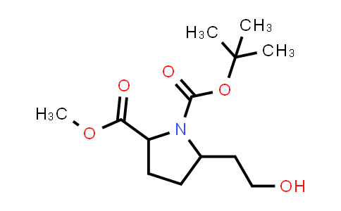 CAS No. 1822341-48-9, 1-tert-butyl 2-methyl 5-(2-hydroxyethyl)pyrrolidine-1,2-dicarboxylate