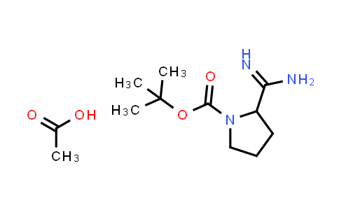 CAS No. 1384428-47-0, acetic acid; tert-butyl 2-carbamimidoylpyrrolidine-1-carboxylate