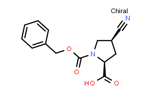 CAS No. 1155262-87-5, (2S,4S)-1-benzyloxycarbonyl-4-cyano-pyrrolidine-2-carboxylic acid
