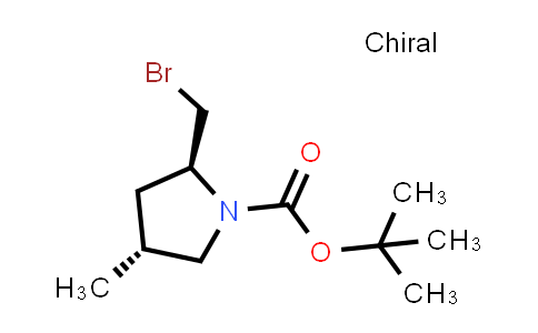 CAS No. 2227198-67-4, tert-butyl (2S,4R)-2-(bromomethyl)-4-methylpyrrolidine-1-carboxylate