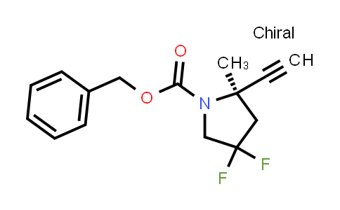 CAS No. 2227197-66-0, benzyl (2R)-2-ethynyl-4,4-difluoro-2-methylpyrrolidine-1-carboxylate