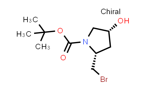 CAS No. 2306246-53-5, tert-butyl (2R,4R)-2-(bromomethyl)-4-hydroxypyrrolidine-1-carboxylate