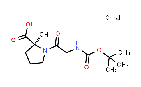 CAS No. 1803481-74-4, (2S)-1-[2-(tert-butoxycarbonylamino)acetyl]-2-methyl-pyrrolidine-2-carboxylic acid
