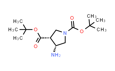 CAS No. 341969-59-3, 1,3-di-tert-butyl cis-4-aminopyrrolidine-1,3-dicarboxylate