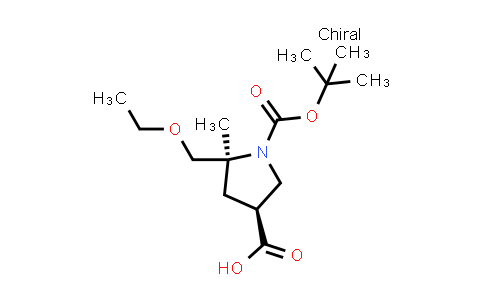 852632-90-7 | (3S,5S)-1-tert-butoxycarbonyl-5-(ethoxymethyl)-5-methyl-pyrrolidine-3-carboxylic acid
