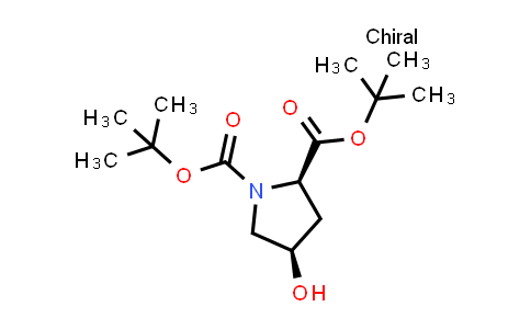 CAS No. 2580099-55-2, ditert-butyl (2R,4R)-4-hydroxypyrrolidine-1,2-dicarboxylate