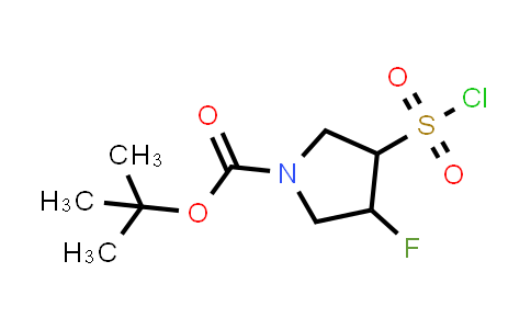 CAS No. 1803605-19-7, tert-butyl 3-chlorosulfonyl-4-fluoro-pyrrolidine-1-carboxylate