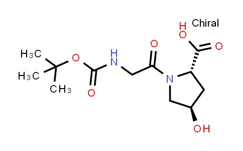 CAS No. 53298-32-1, (2S,4R)-1-(2-{[(tert-butoxy)carbonyl]amino}acetyl)-4-hydroxypyrrolidine-2-carboxylic acid