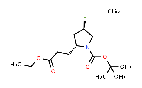 DY858518 | 1670272-94-2 | tert-butyl (2R,4R)-2-(3-ethoxy-3-oxopropyl)-4-fluoropyrrolidine-1-carboxylate